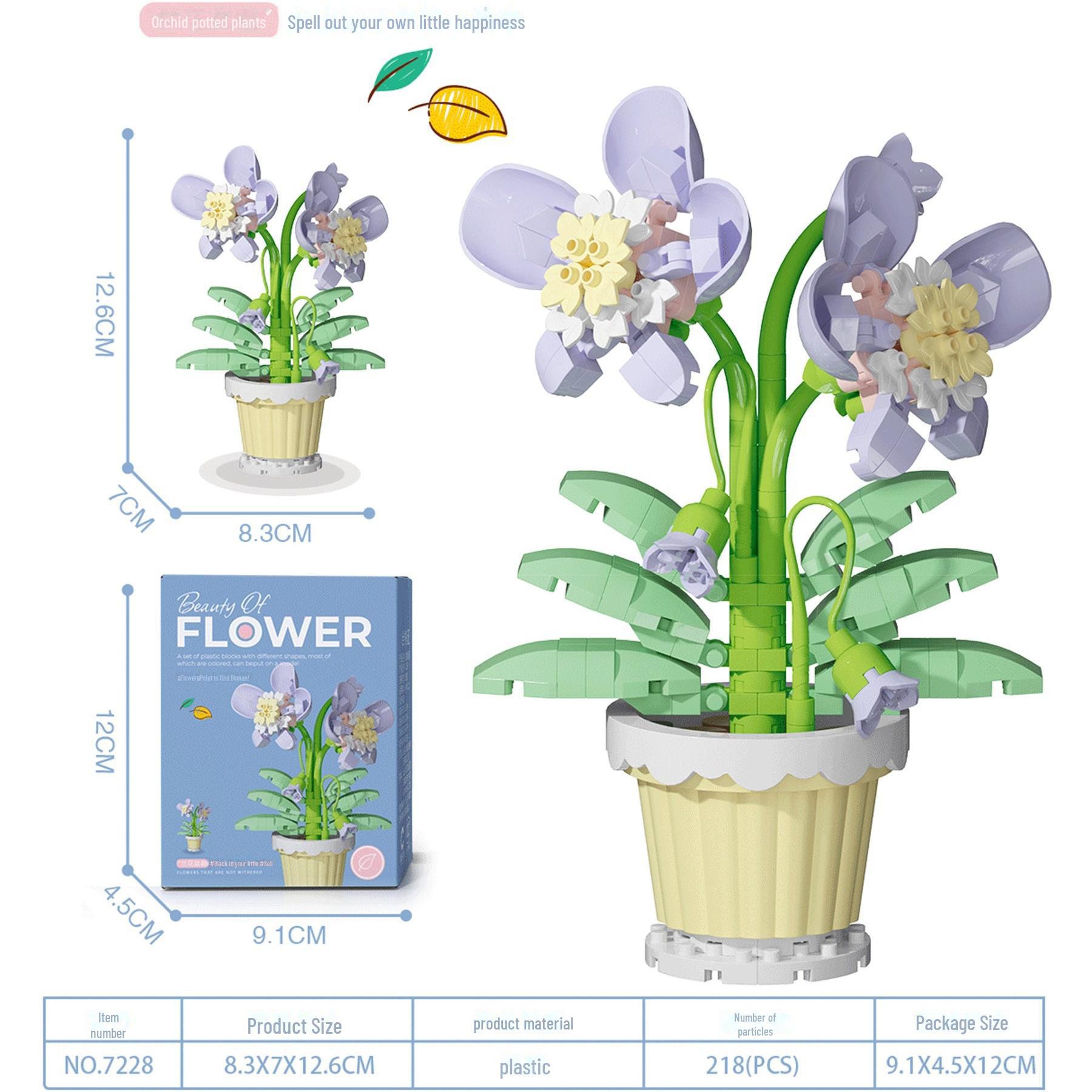 

Мини-конструкторы «Вечный цветок»: Декоративные настольные цветочные горшки для подарков