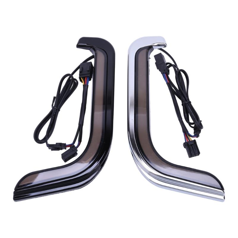 Motorcycle Turn Signal Light Pair for 1996-2013 Applications with Curved Acrylic Lower-Fairing Housings