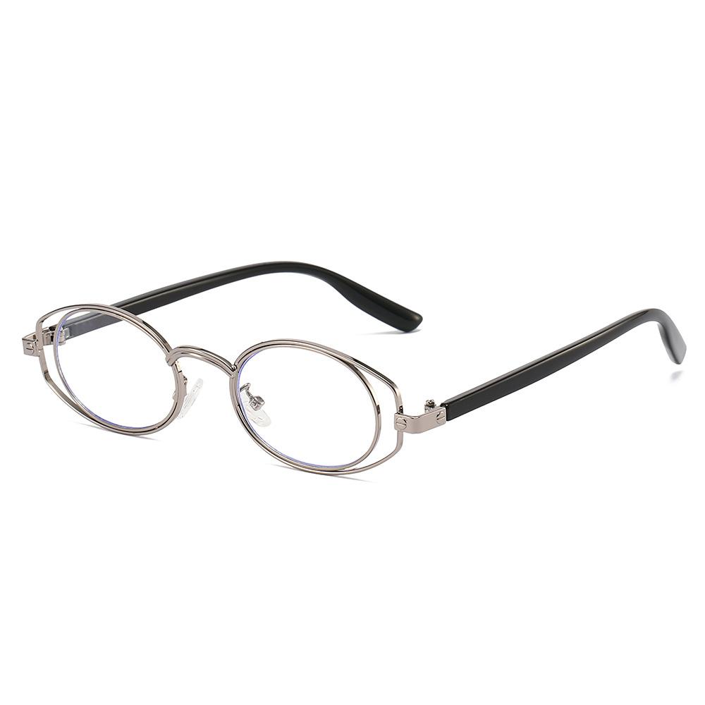 New Luxury Double Ring Oval Anti Blue Light Glasses  Unique Jelly Colored Design Anti Cell Phone Radiation Unisex Glasses