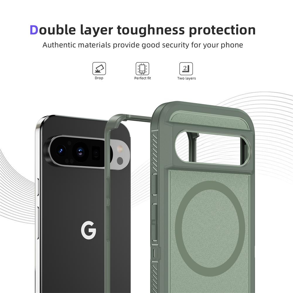 Magsafe Hybrid Heavy Duty Armor for Magsafe Case Google Pixel 9 8 Pro 8A Otter Case Box Business Wireless Charging Magnetic Matte Cover