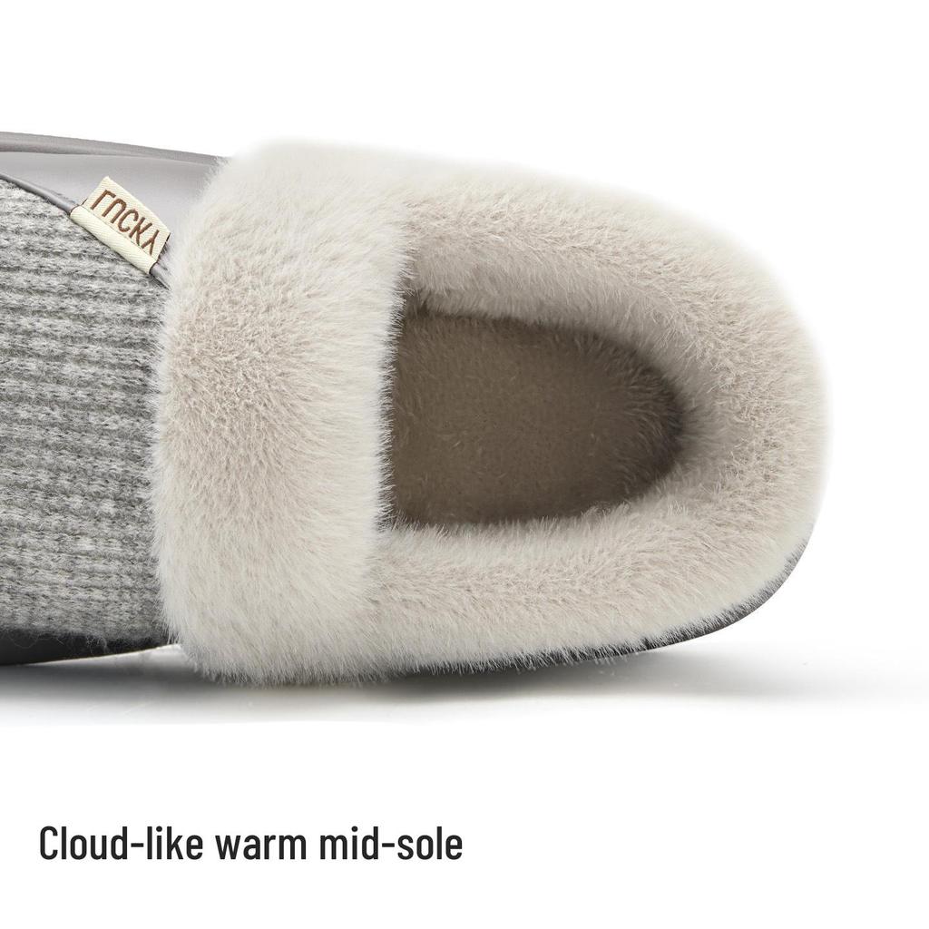 Thickened Cotton Winter Slippers: Non-slip, Wearable Warmth for Men & Women, Soft Sole, Fur-lined, Home & Outdoor Use