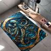 Majestic underwater octopus art carpet Yoga living room room decor children's crawling mat doormat area rug games mat