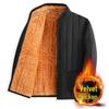 Winter Cotton-Padded Jacket with Fleece and Wool Lining for Middle-Aged and Elderly Men - Stand-Up Collar, Home Wear