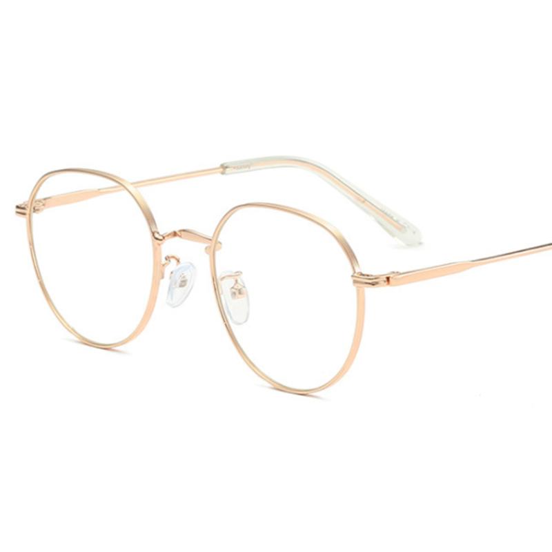 

Очки для близорукости овальной формы с защитой от синего света, женские, металлические, круглые, для плохого зрения, рецептурные очки от 0 -0.5 -0.75 до -6 0