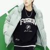 Fila Fusion Letter Zipper Stand Collar Long Sleeve Warm Windproof Puffer Jacket Men outerwear Gray T11M345905F-GY