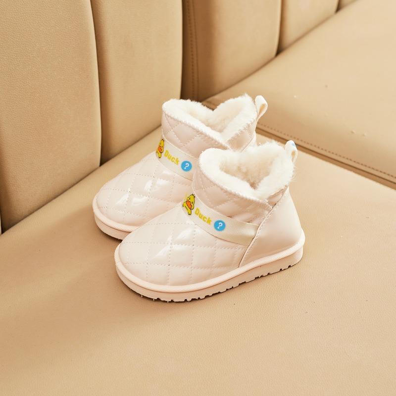 Bottes de neige pour enfants Bottes d'hiver pour filles nouvelles chaussures en coton imperméables et en velours bottes pour enfants chaussures d'hiver pour hommes