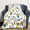 Minions Bananas Blanket Soft Throw Blanket For Home Bedroom Bed Sofa Travel Office Solid Christmas Blanket