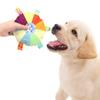 Cartoon Rainbow Dog Plush Toy for Puppy Sounding Plush Bell Wear-Bite Resistant Teething Chew Toy Fun Durable Pet Chew Accessory