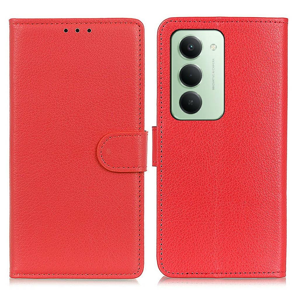 For Xiaomi Redmi 15 5G (Global) (169mm) Wallet Case PU Leather Phone Cover Litchi Texture