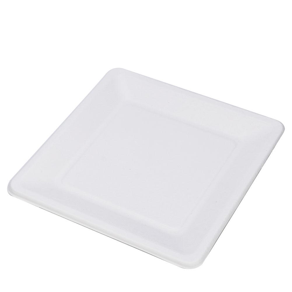 20pcs Square Disposable Paper Plates Cake Food Dishes Children Drawing DIY Crafts ToysM 20cm