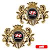 1/2pcs 3D Lion Crown Styling Car Body Side Trunk Emblem Metal Stickers For Hyundai P GDI I30 IX20 IX35 Tucson Solaris Accent Azera
