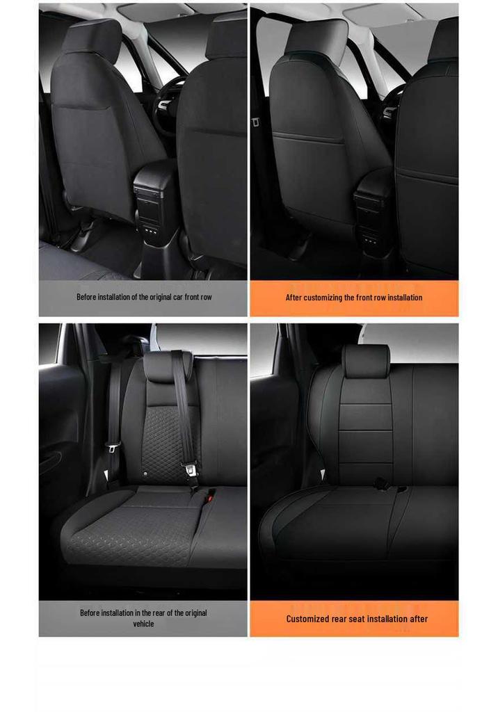 Honda Fit All-Season Full Coverage Car Seat Cover - Leather Design