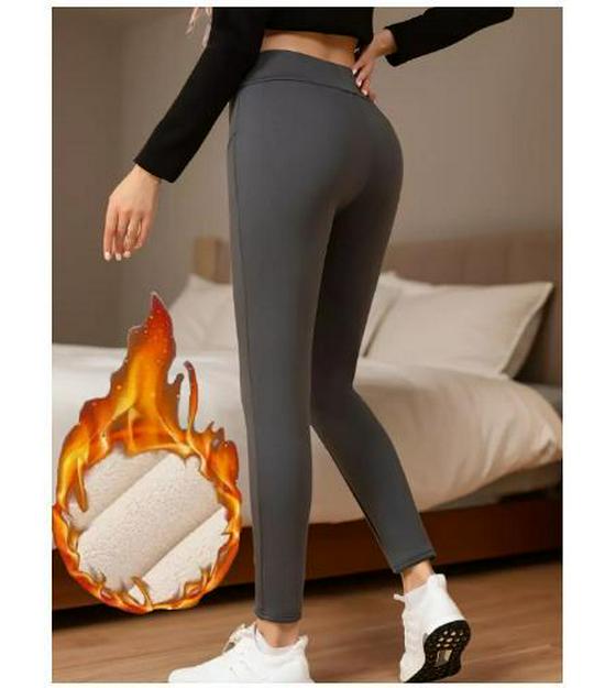 Plus-Size Velvet Lined Warm Leggings - Autumn/Winter Thickened Lambskin