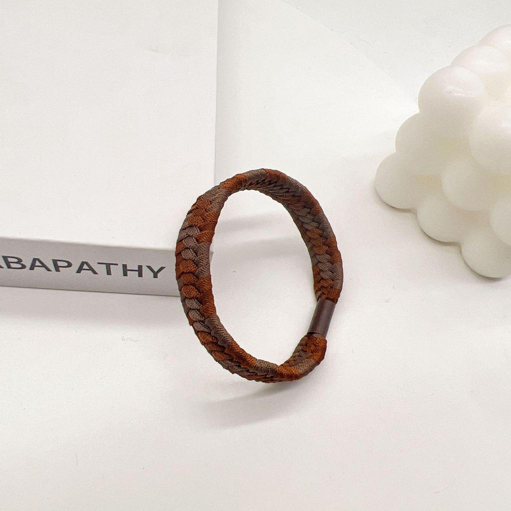 Milchkaffee Geflochtenes Elastisches Haarband - Schlichtes, Hochelastisches Haaraccessoire