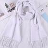 Men's Winter Solid Color Thickening and Lengthening Tassel Scarf Simple Casual Warm Scarf