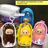 For LABUBU MONSTERS Transparent Colorful Protector Case Doll Accessories Organizer Plush Doll Display Bag Outdoor with Keychain