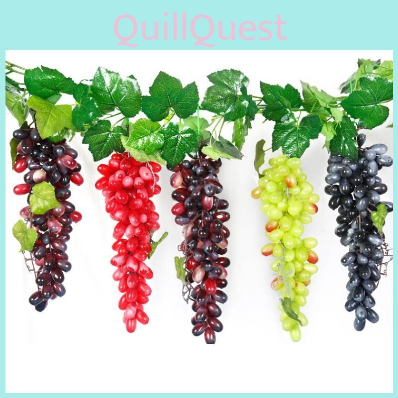 Grapes Simulation Fruit Plastic Toy Vine Prop Photography Tools Decoration