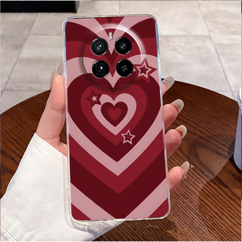 For Realme GT5 Pro Casing Clear Soft Silicone Love Heart Rabbit Cute Cartoon Back Cover for Realme GT 5 Pro 5G Phone Case Bumper