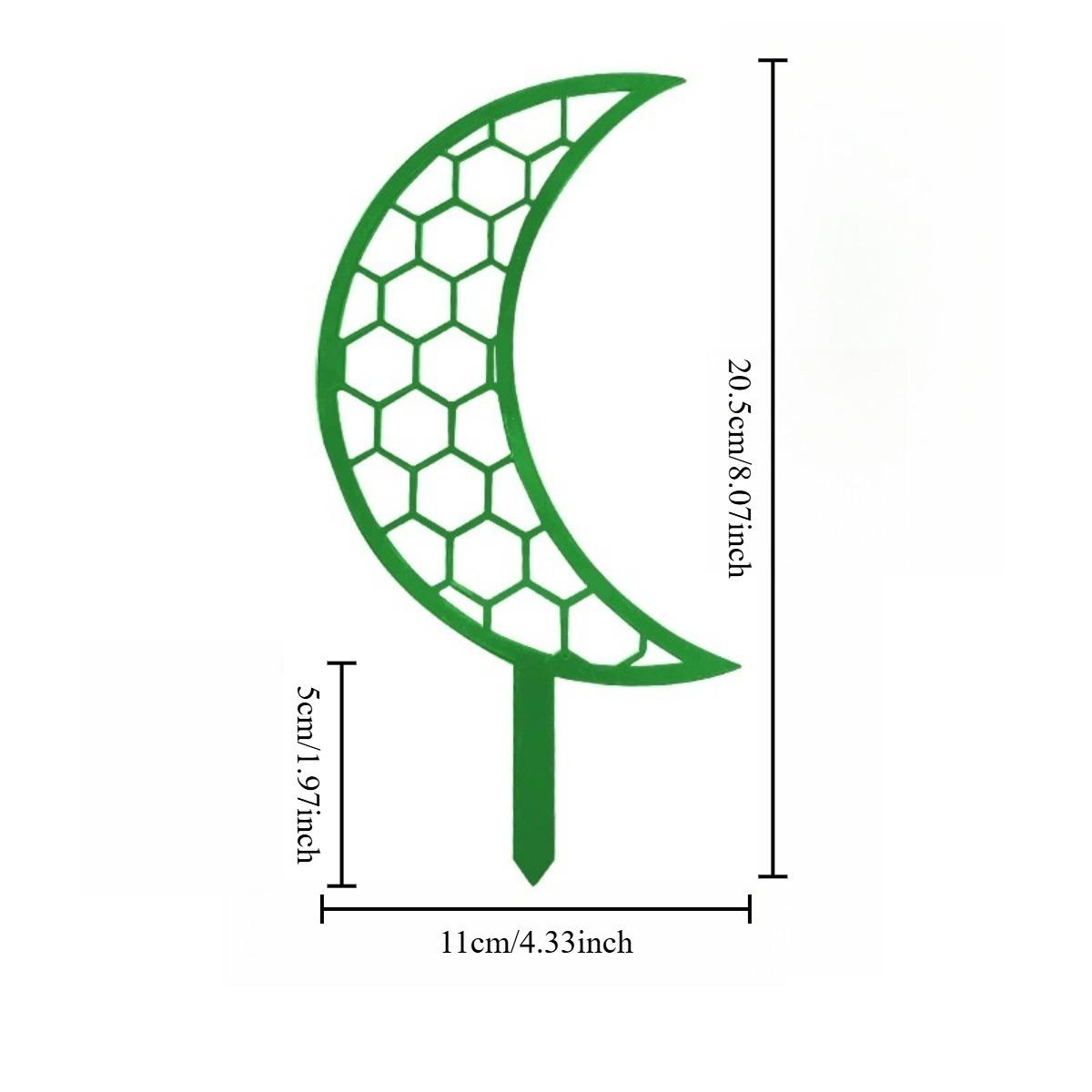 

5 шт. пластиковая решетка в форме луны для вьющихся растений своими руками небольшая решетка для вьющихся растений цветочные горшки опоры для садовых горшечных растений плющ цветок 5pcs зелёный