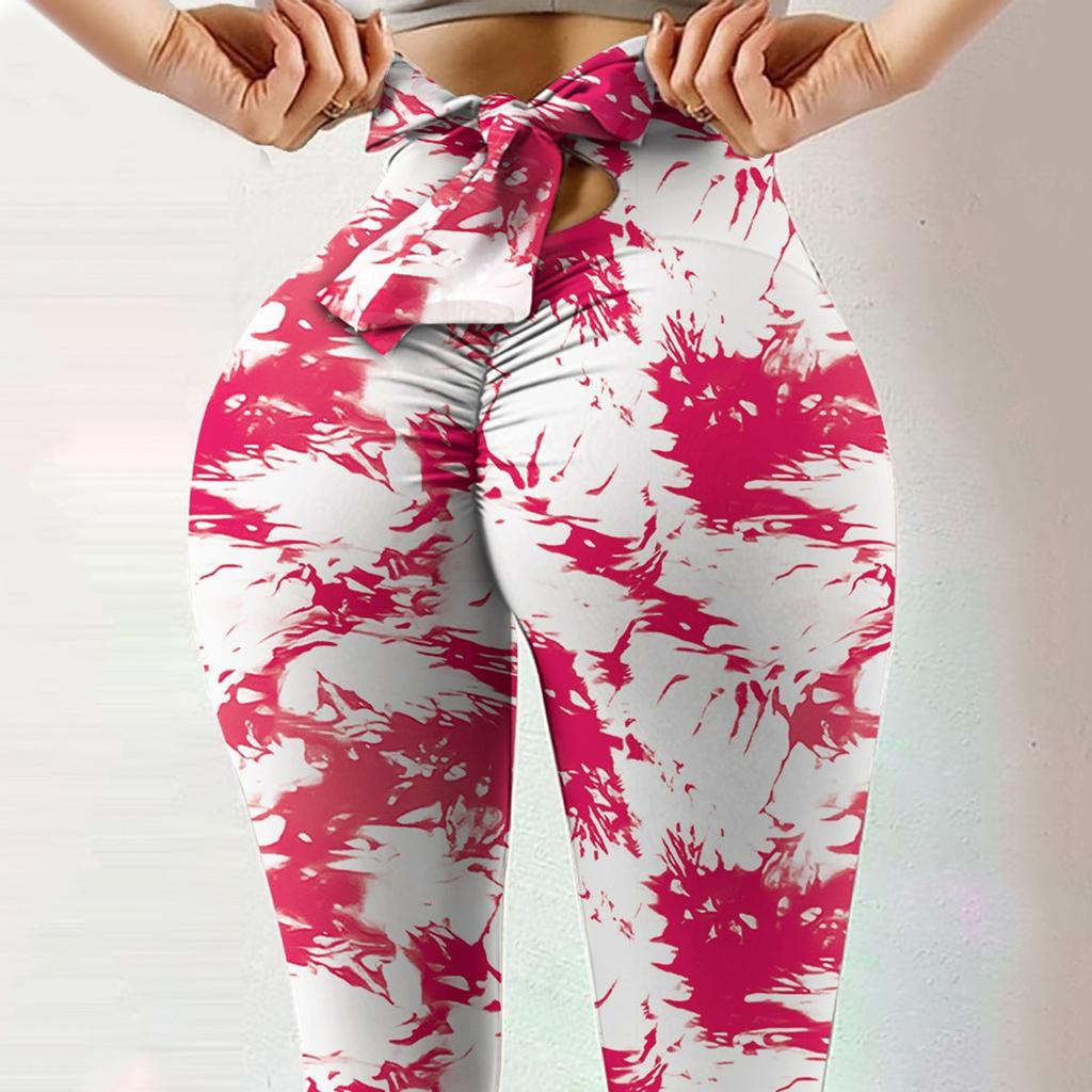 Frauen Drucken Hohe Taille Stretch Strethcy Fitness Leggings Yoga Hosen