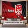 Custom Name Text Tapestry Nottingham Forest Personalized Polyester Wall Tapestry For Bedroom And Room