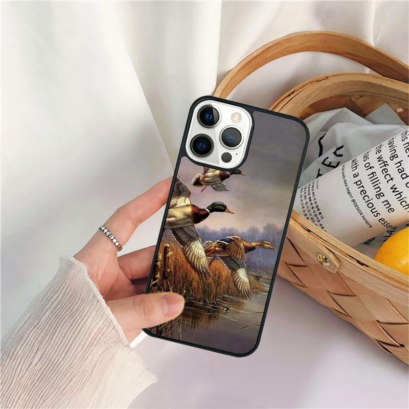 Bird Duck Hunting Sunset Phone Case For iPhone 17 Air 16 15 14 11 12 13 Pro  MAX Plus coque Cover Shell