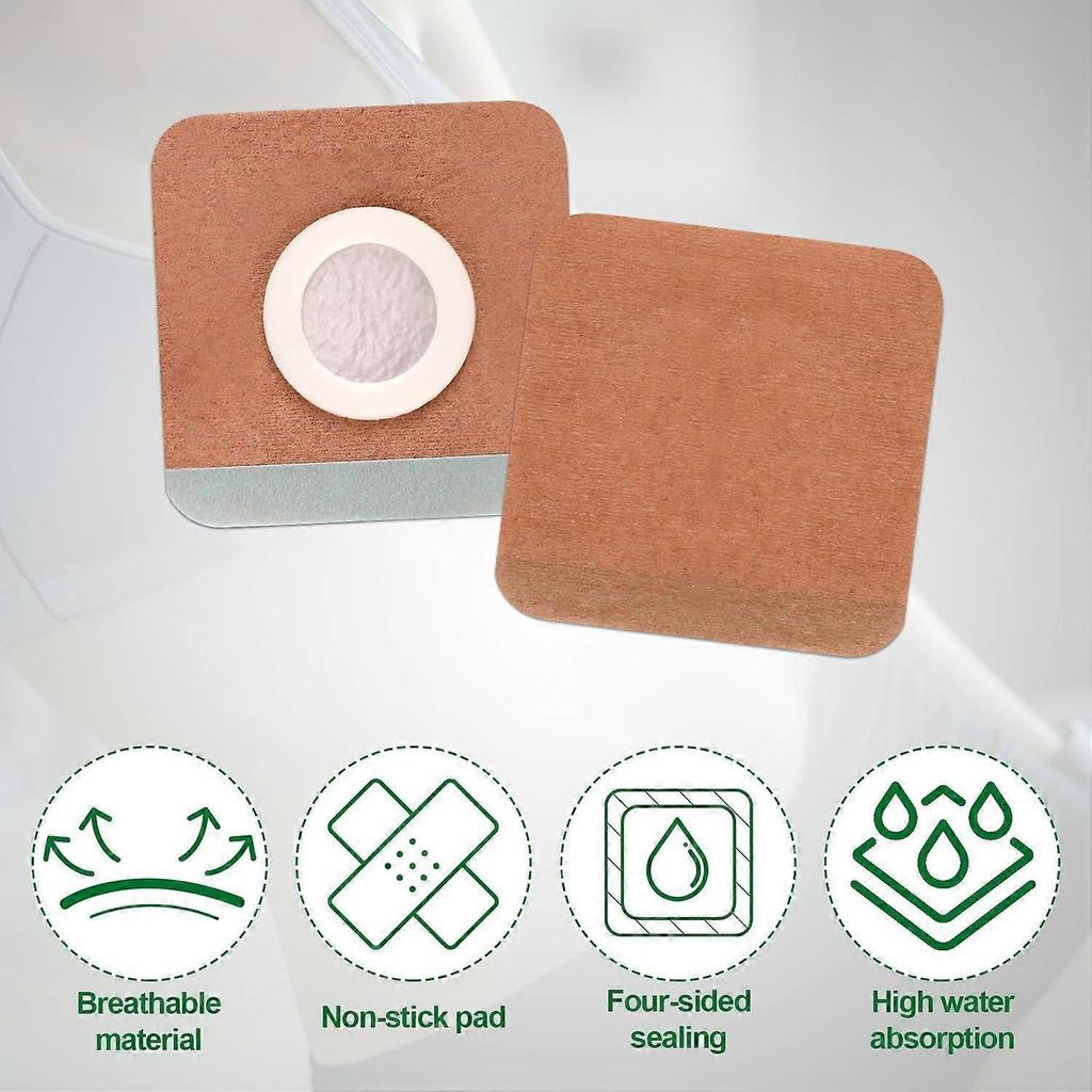50Pcs Disposable Castor Oil Pack Wrap Belly Button Pads, Highly Absorbent Self-Adhesive Organic Cotton Castor Oil Packs W