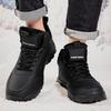 Men's Shoes Winter Thick and Cotton Mid High Top Casual Sports Shoes Warm Outdoor Shoes Lightweight and Non Slip Dad Shoes Walking Shoes