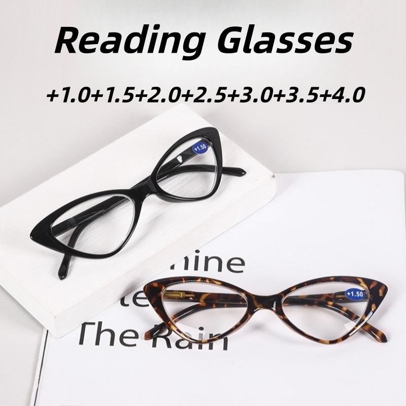 Fashion Cat Eye Frame Reading Glasses Ins Personality Reading Glasses Elderly Presbyopia High-definition Glasses +1.0~+4.0