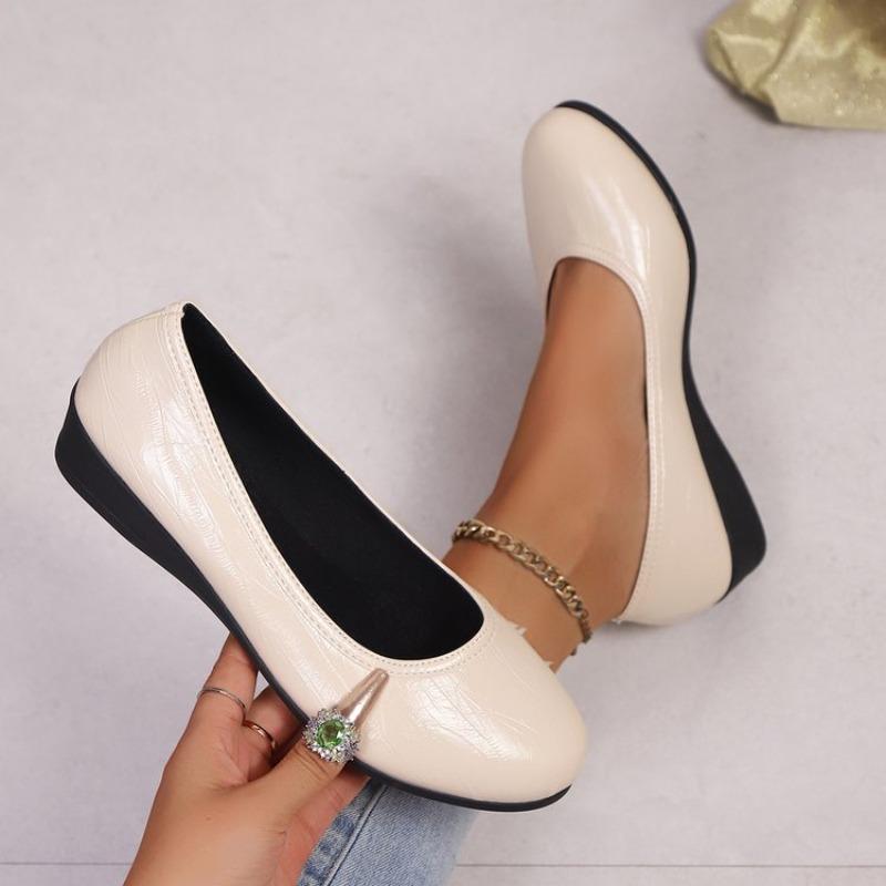 Fashion 2025Women Flats Ballet  Round Toe Shallow Mouth Loafers  for  Comfortable Driving  Jane Shoes