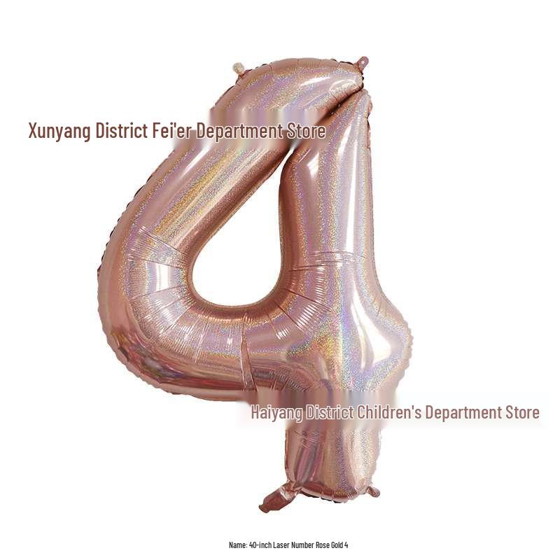40" Rose Gold Laser Cut Number Balloon - Birthday, Proposal, Wedding, or Bridal Decor