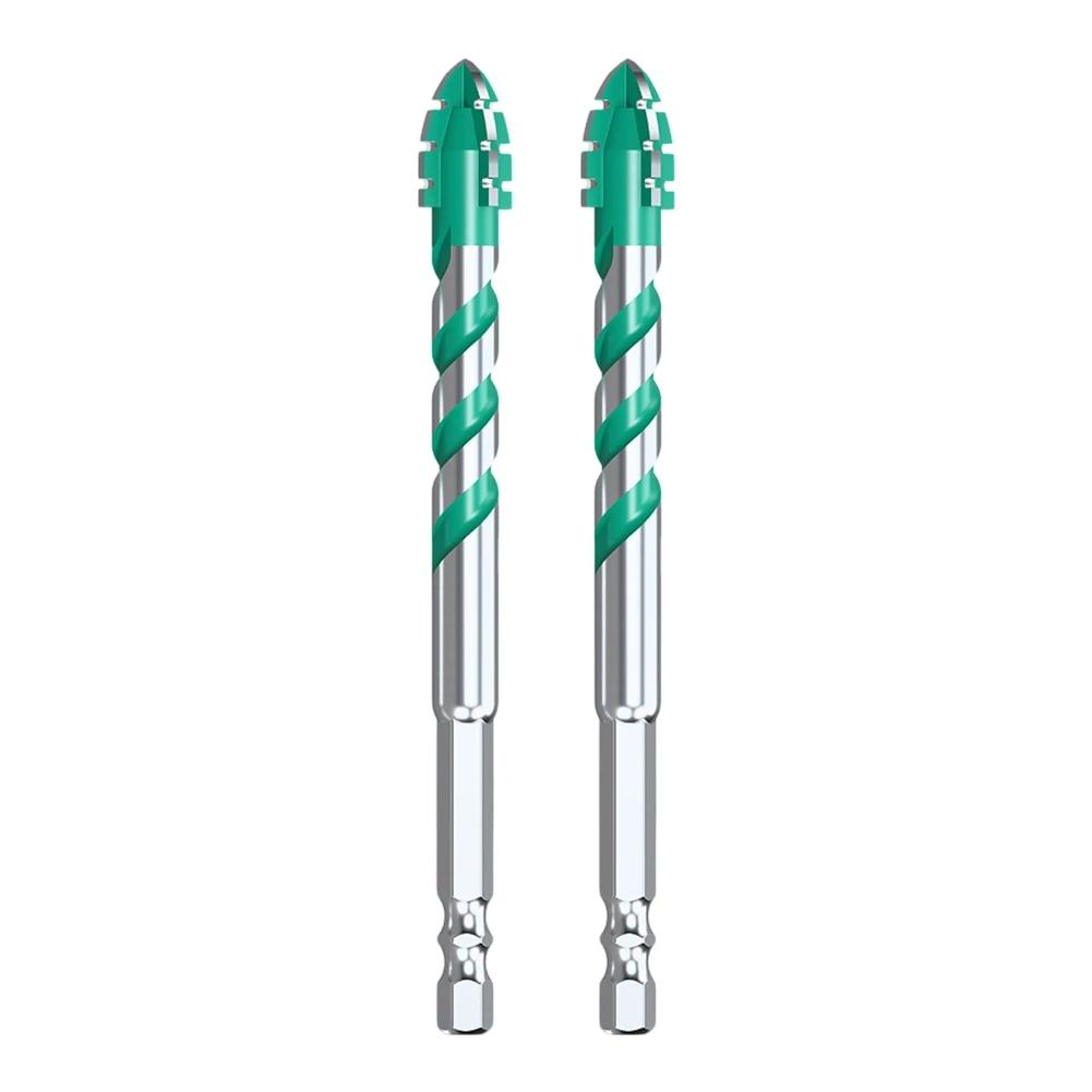 Multi-Material Bits Drill Bits Home Improvement Workshop Tasks Four-edge Serrated Glass Wood Metal Tiles Versatile Compatibility