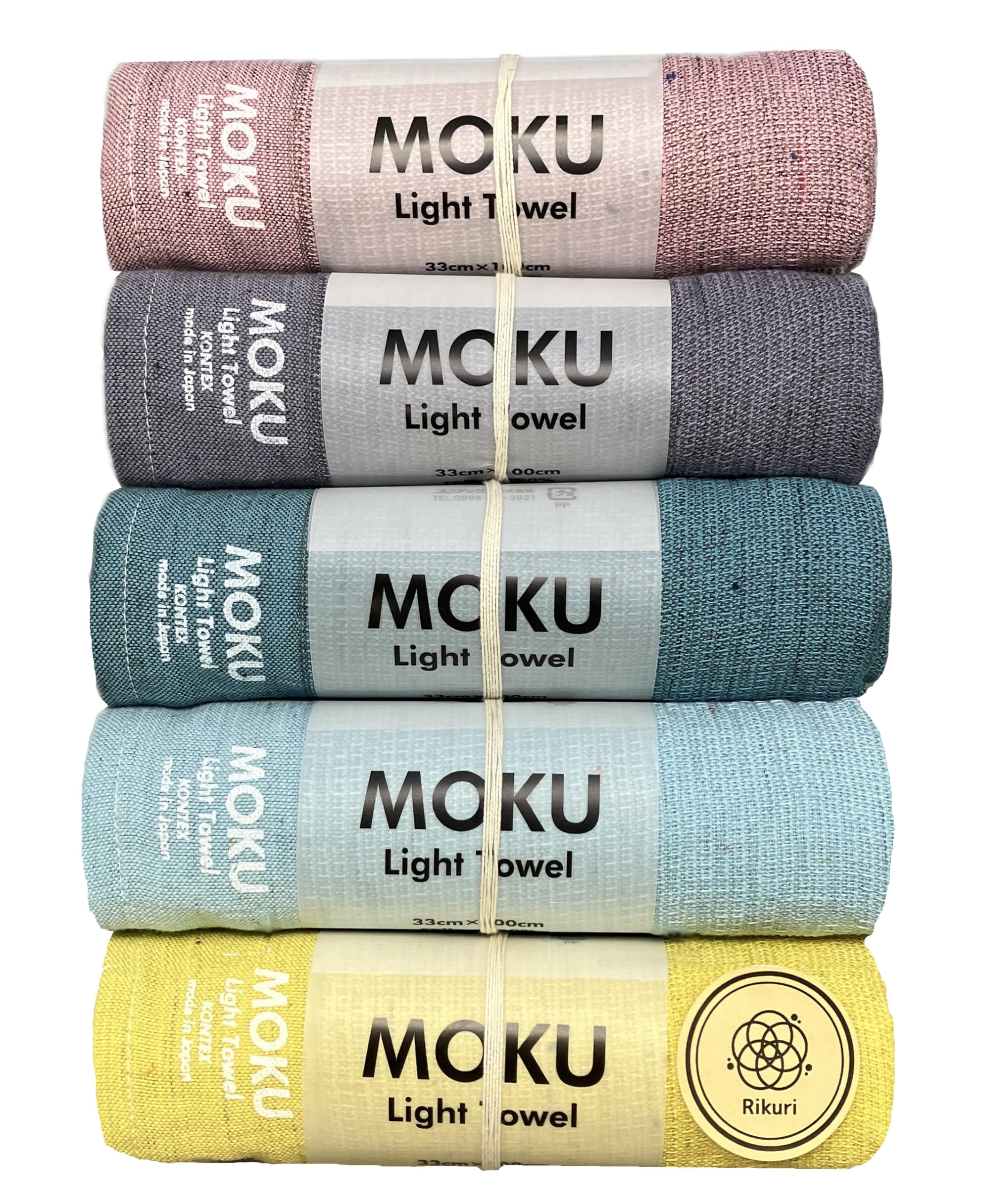 

Набор из 5 полотенец для лица MOKU Kontex Imabari 33 x 100 см, сделано в Японии, праздничный подарок, синяя лимонная фея [Contex] (Розовый, Фиолетовый, Зеленый, Аквамарин,