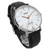 Casio Quartz Men's Watch MTP-VT01LM-7A White Marble Black Leather Band