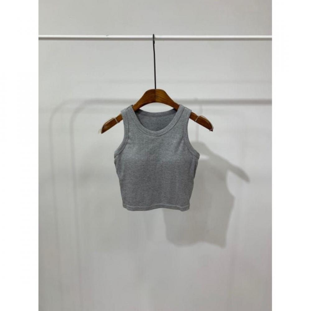 C S In The Room Women Gaby baSiC Ribbed Crop SleeveleSS T ShirT 3 Color
