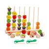 Holzperlen Meister-Set Sortierblöcke Lernspielzeug für Vorschule Schnürspiel Farbe Form