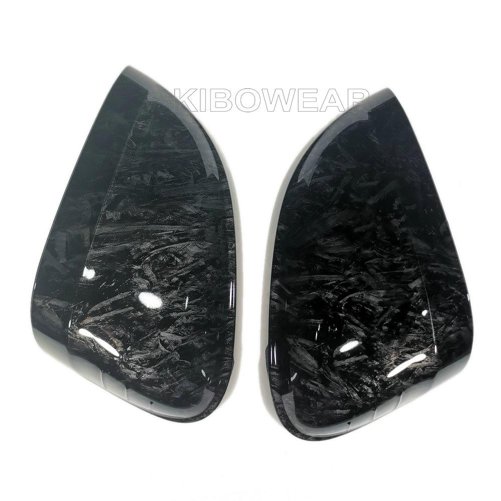Pair for VW Golf MK8 GTI GTD Side Mirror Covers Caps ( Forged Carbon Look)   2022 VIII 8 R E-GOLF