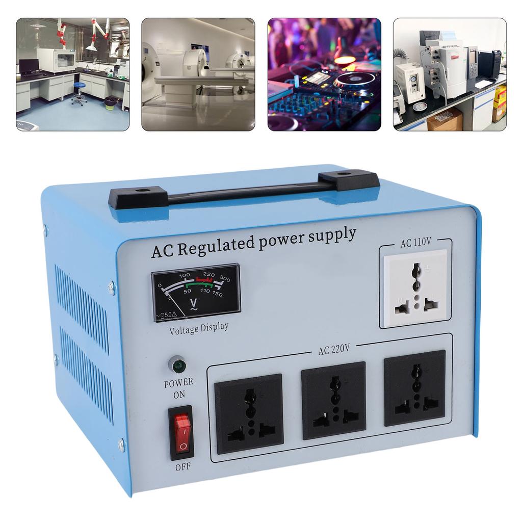 AC Voltage Regulator 1000W Single Phase Stable Output Low Noise Automatic AC Voltage Stabilizer for Electronic Equipment