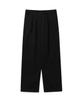 CONNECT KINLOCH Washed Cotton Loose Fit Two-Tuck Pants (Black)