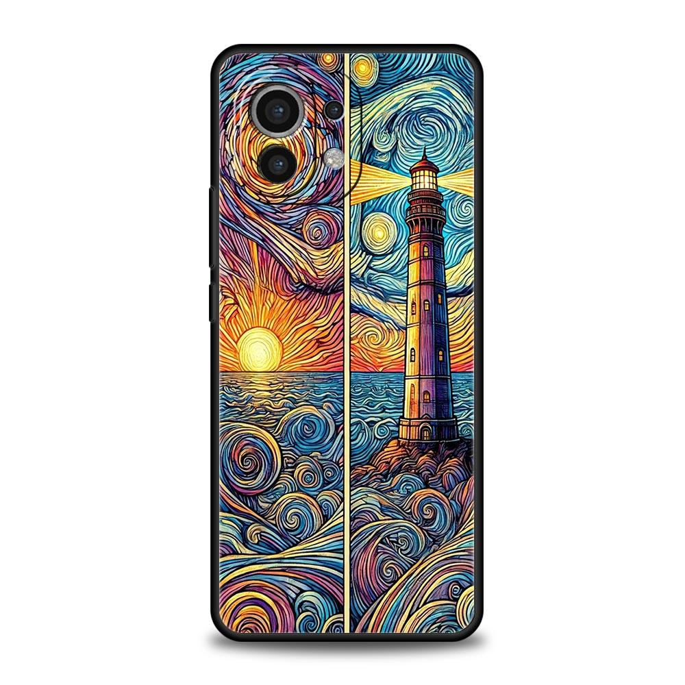 Beautiful Sun Moon Glass Phone Case Cover for Xiaomi Mi 17 15 14 13 12 11 Ultra 15T 14T 13T 12T 11T Pro Lite 5G Soft TPU Shell