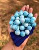 16 Mm Round 36"+ Created Blue Coral 54+1 Guru Bead Japa Mala, Jaap Rosary, Yoga Prayer Healing Meditation, Healing Gemstone