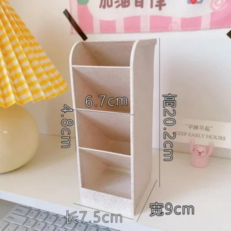 Nový stolní organizér Držák na tužky štětec na make-up Úložný box 4 mřížka Uskladňovací organizér se šikmým vkládáním Školní potřeby