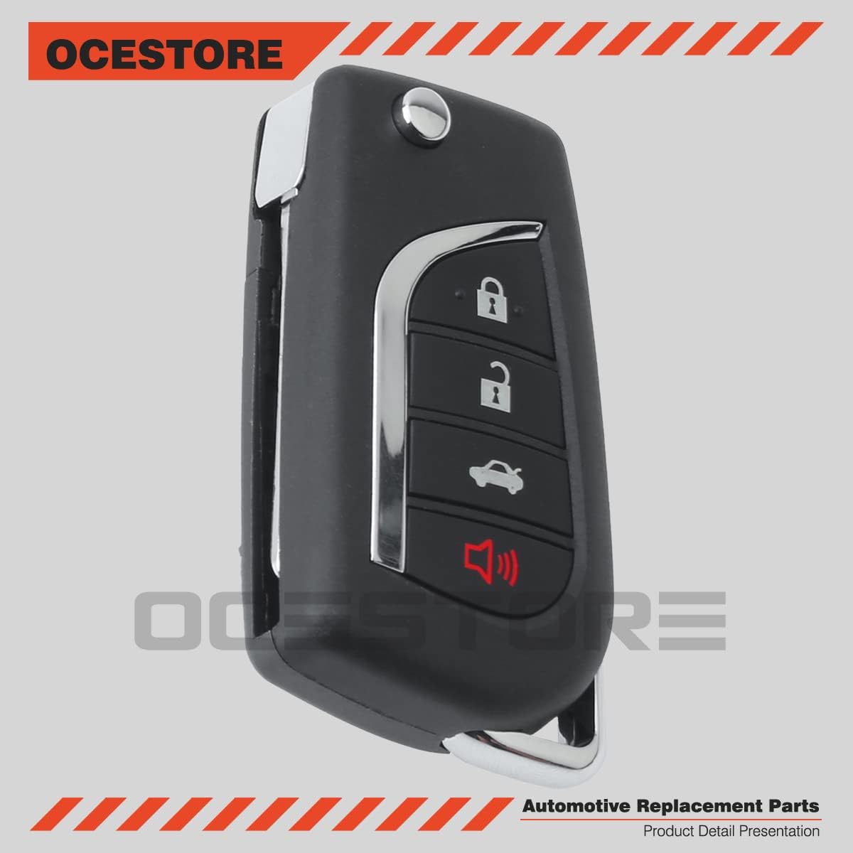 

OCESTORE 4 Buttons H Chip Car Key Fob Keyless Control Entry Remote HYQ12BFB Vehicles Replacement Compatible with 2018-2021 Camry 89070-06790