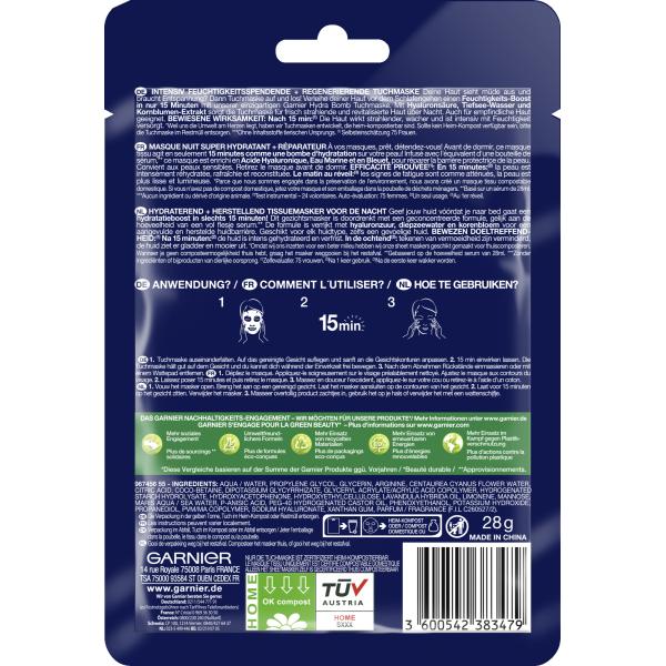 Garnier SkinActive Hyaluronic Balm Sheet Mask Night 1 Sheet