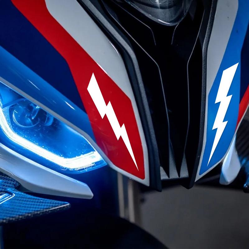 1 Pair Motorcycle Stickers Reflective Car Body Stickers Lightnings Decal DIY Motocross Decorative Accessories