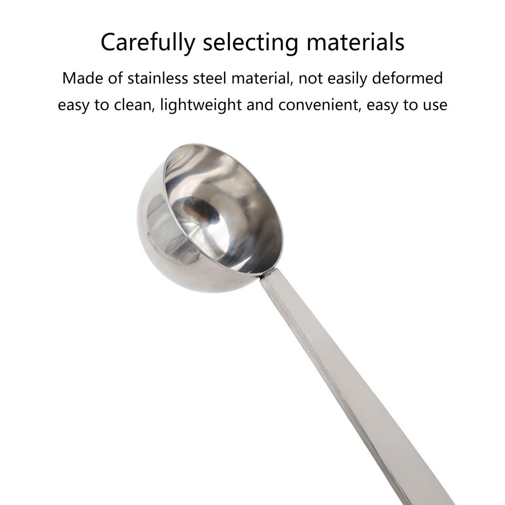 Double Purpose Coffee Spoons Stainless Steel Coffee Measuring and Tamping Tool Convenient Coffee Utensil for Coffee