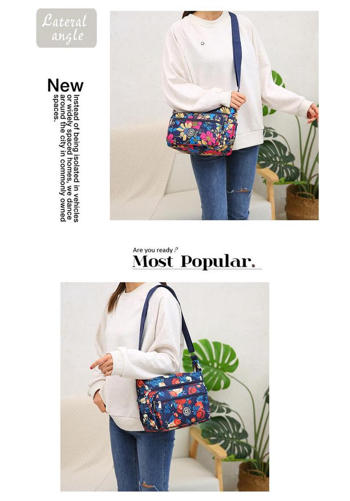 Large Capacity Women's Single-Shoulder Crossbody Bag - Stylish Oxford Nylon for Middle-Aged Moms