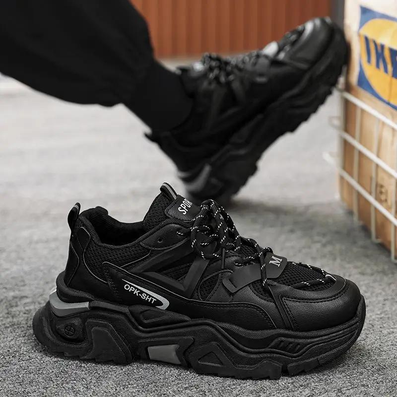 Fashion Men's Breathable Thick Soled Casual Mesh Sneakers Outdoor Running Shoes Summer New Tennis Men Soft Soles Comfort Male Sneakers