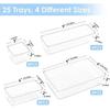 16/25 Pcs Kitchen Organiser Drawer Divider Drawer Organiser Dressing Table Organiser Make Up Organiser for Bedroom