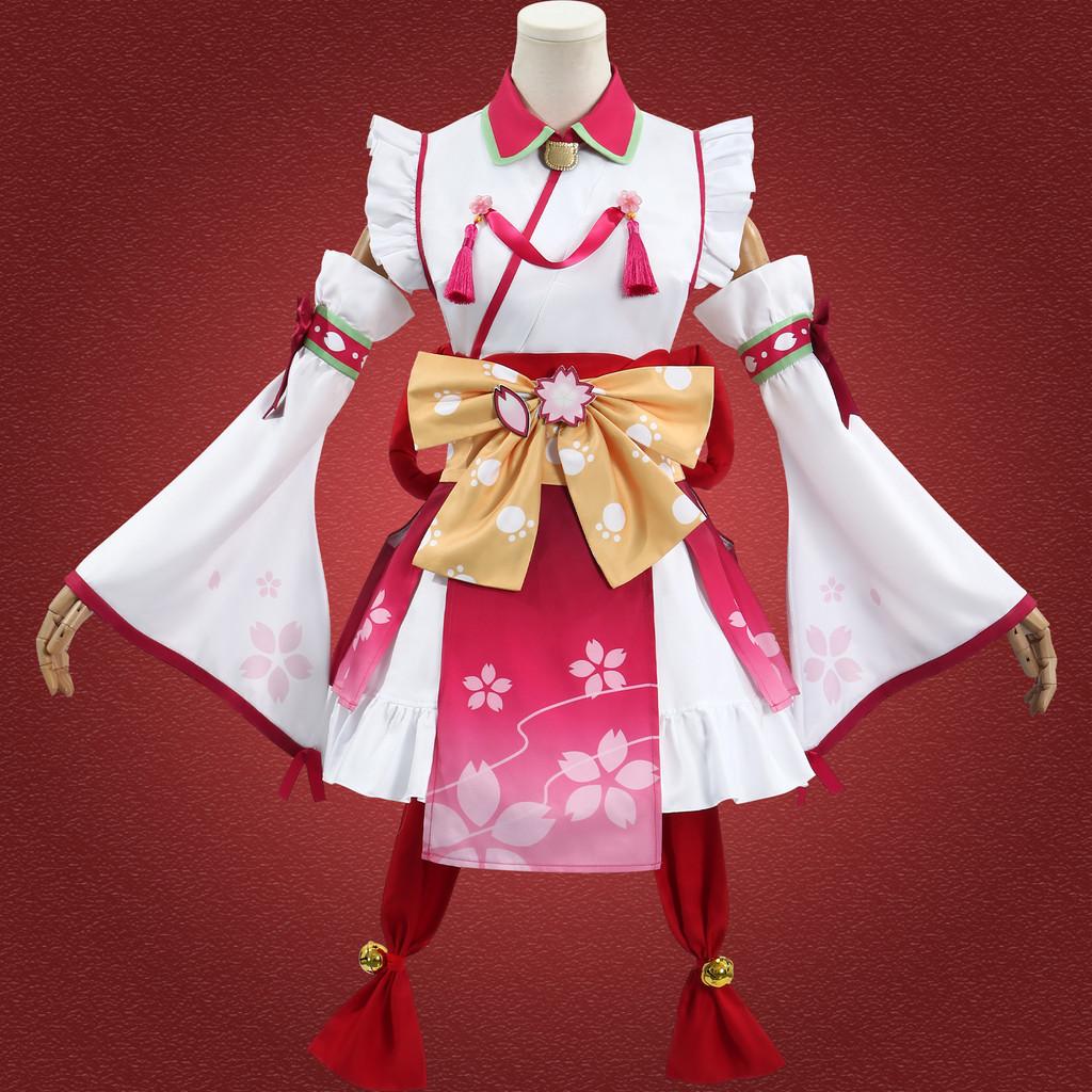 Vtuber Sakura Miko Cosplay Outfit With Soft Woolen Material For Anime Fans And Cosplayers